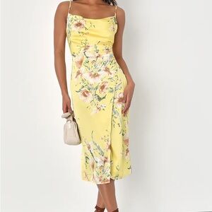 Lulus Satin Midi Dress size XS